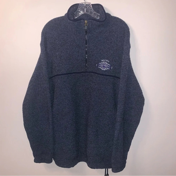 Vintage Cityscape Banff Fuzzy 1/2 Zip Pullover Sweater L - Picture 2 of 12